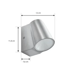 Lindby LED-ulkoseinävalaisin Illuvia, alumiini, IP54