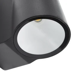 Lindby LED-ulkoseinävalaisin Illuvia, mattamusta, IP54