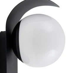 Lindby LED-ulkoseinävalaisin Lacie, sensori, musta/valkoinen, alumiini
