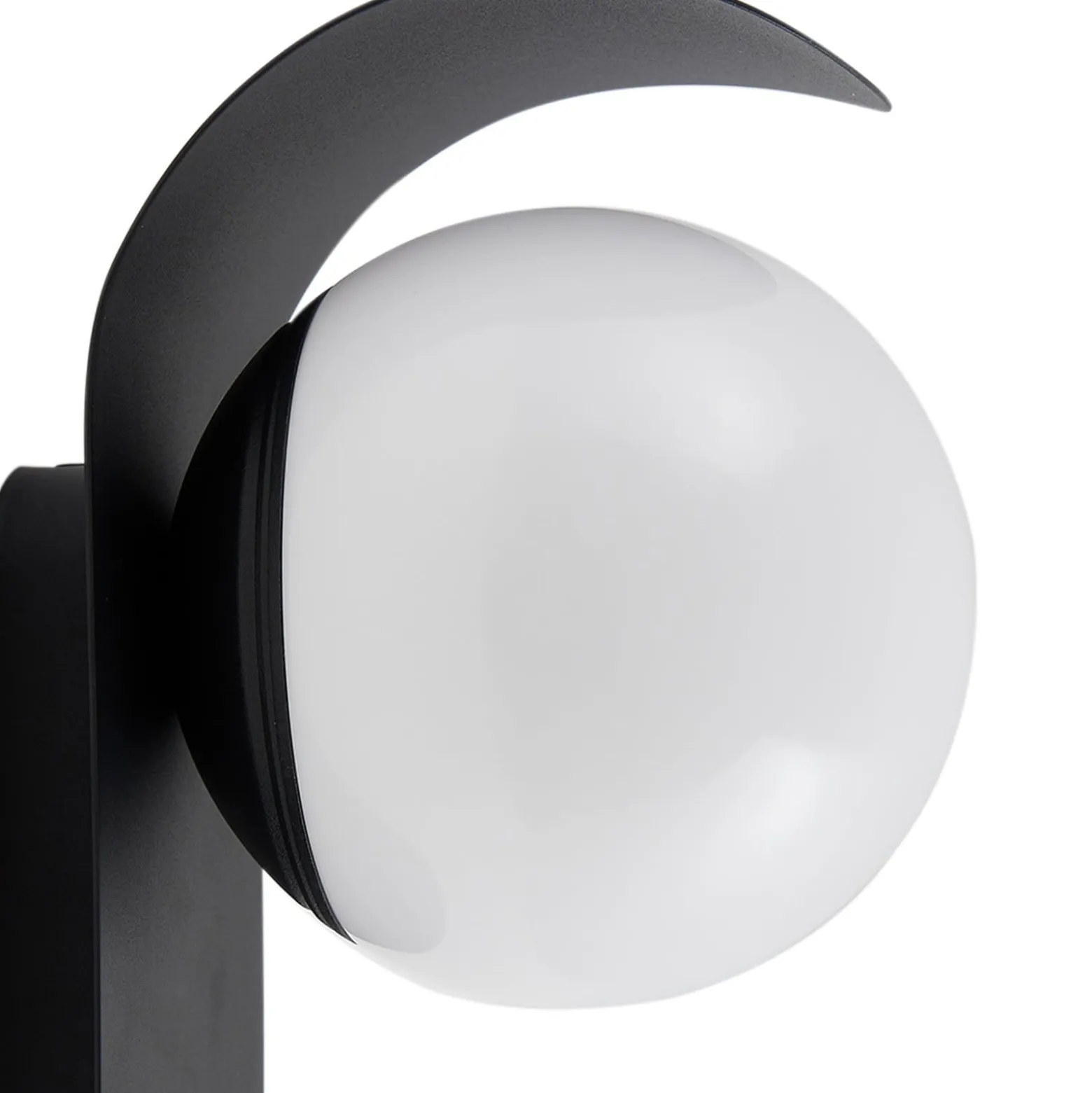 Lindby LED-ulkoseinävalaisin Lacie, sensori, musta/valkoinen, alumiini