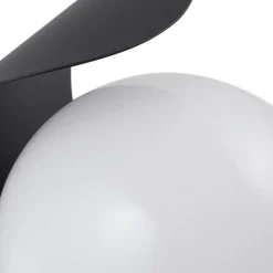 Lindby LED-ulkoseinävalaisin Lacie, sensori, musta/valkoinen, alumiini