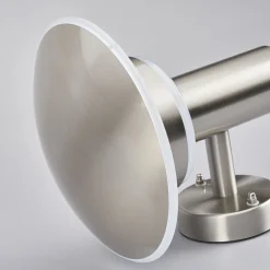 Lindby LED-ulkoseinävalaisin Lillie, korkeus 19 cm, ruostumaton teräs