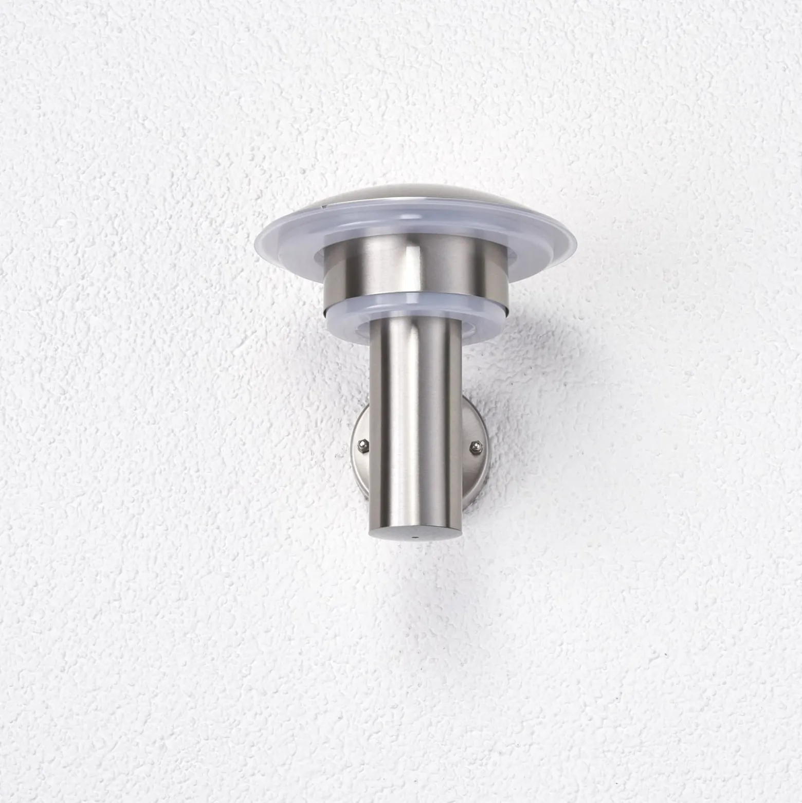 Lindby LED-ulkoseinävalaisin Lillie, korkeus 19 cm, ruostumaton teräs