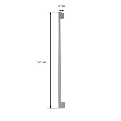 Lindby LED-ulkoseinävalaisin Neano, 120 cm, kiviharmaa, IP54