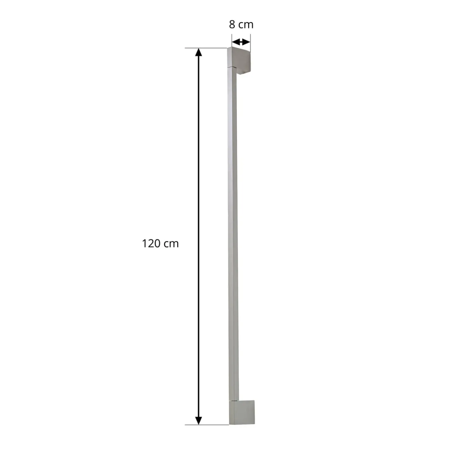 Lindby LED-ulkoseinävalaisin Neano, 120 cm, kiviharmaa, IP54
