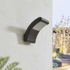 Lindby LED-ulkoseinävalaisin Radane, tummanharmaa, kulmikas, IP54
