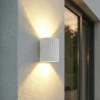 Lindby LED-ulkoseinävalaisin Ralino, valkoinen, 2-lamppuinen, IP65