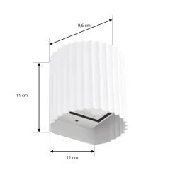 Lindby LED-ulkoseinävalaisin Ralino, valkoinen, 2-lamppuinen, IP65