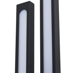 Lindby LED-ulkoseinävalaisin Sakari, musta, alumiini, korkeus 59 cm