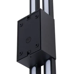 Lindby LED-ulkoseinävalaisin Sakari, musta, alumiini, korkeus 59 cm
