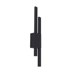 Lindby LED-ulkoseinävalaisin Sakari, musta, alumiini, korkeus 59 cm