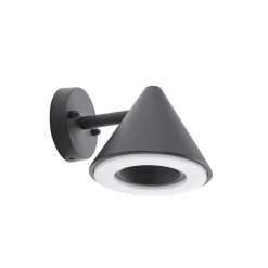 Lindby LED-ulkoseinävalaisin Soran, musta, metalli, IP44
