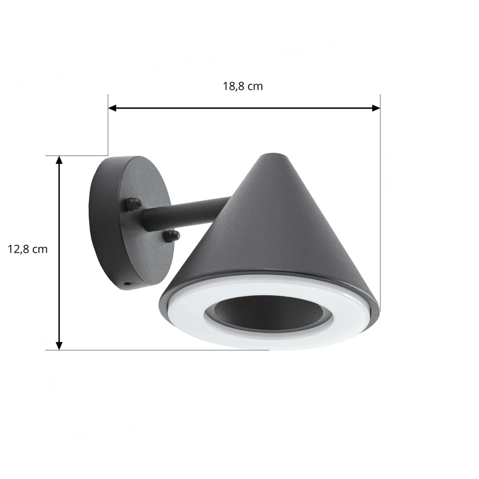 Lindby LED-ulkoseinävalaisin Soran, musta, metalli, IP44