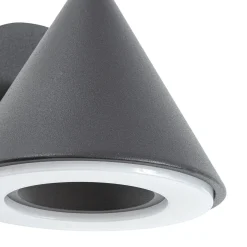 Lindby LED-ulkoseinävalaisin Soran, musta, metalli, IP44