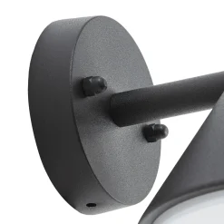 Lindby LED-ulkoseinävalaisin Soran, musta, metalli, IP44