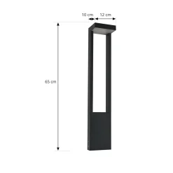 Lindby LED-valaisin Lonete, korkeus 65 cm, antrasiitti, IP65