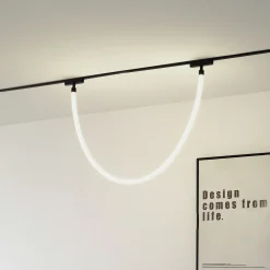 Lindby LED-valokaapeli Lumaro, pituus 150cm, tekstiili, 48V