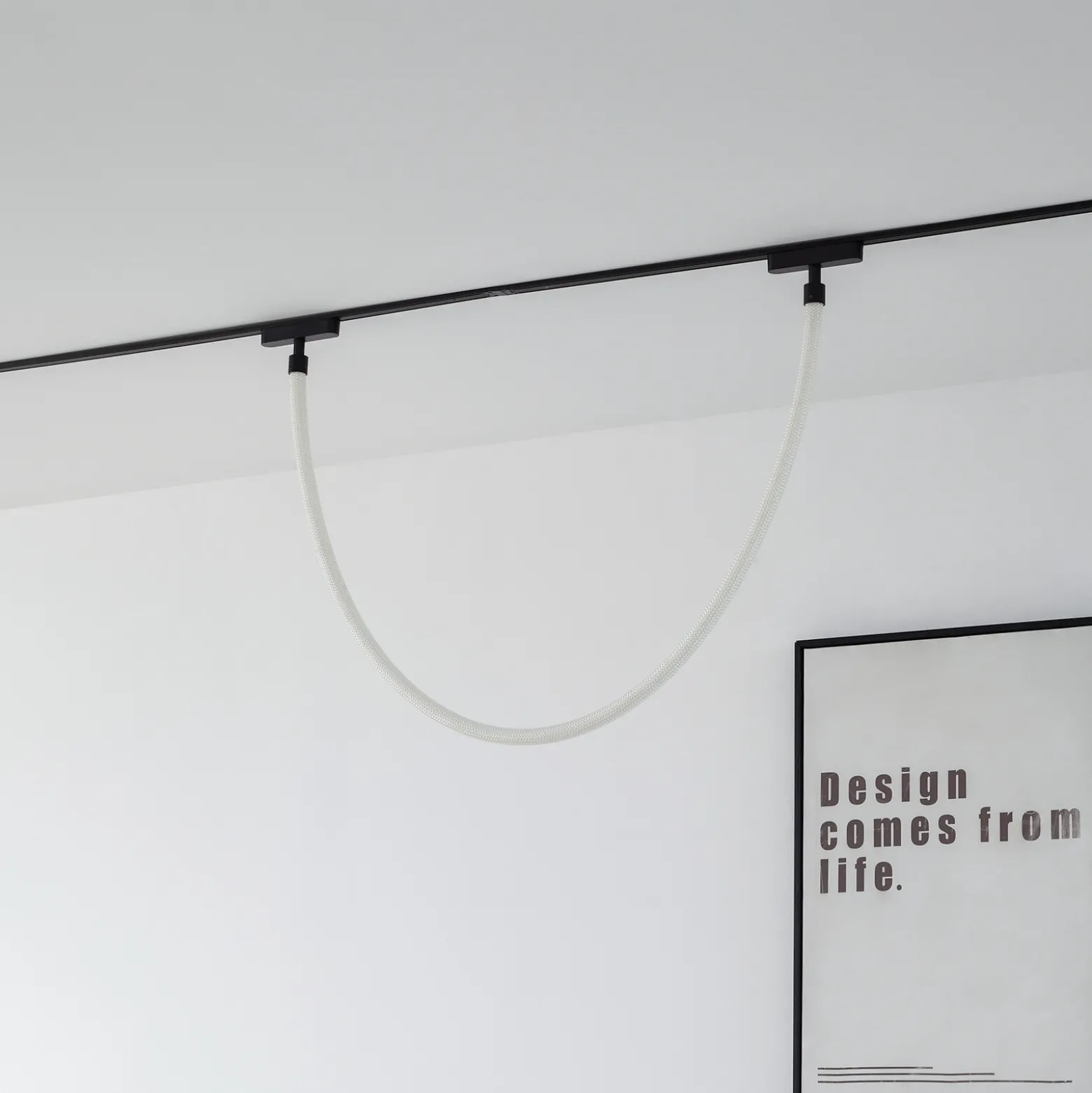 Lindby LED-valokaapeli Lumaro, pituus 150cm, tekstiili, 48V