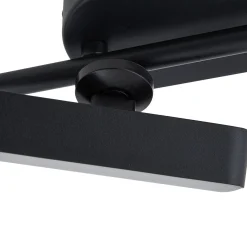 Lindby LED-valonheitin Eldrin, musta, 6 valoa, valonauhat
