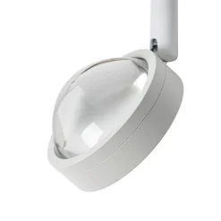 Lindby LED-valonheitin 48 V Lumaro, valkoinen, Ø 7,3 cm, alumiini, himmennettävä