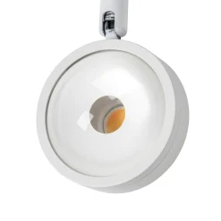 Lindby LED-valonheitin 48 V Lumaro, valkoinen, Ø 7,3 cm, alumiini, himmennettävä