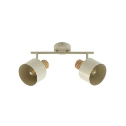 Lindby Lenja -kattokohdevalo, 2-lamppuinen, beige, E14, metalli