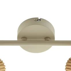 Lindby Lenja -kattokohdevalo, 2-lamppuinen, beige, E14, metalli