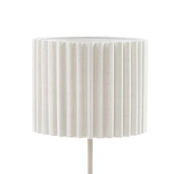 Lindby Libbie -pöytävalaisin, korkeus 45 cm, pellava, kermanvärinen, E27