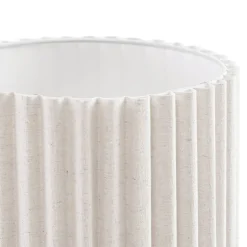 Lindby Libbie -pöytävalaisin, korkeus 45 cm, pellava, kermanvärinen, E27