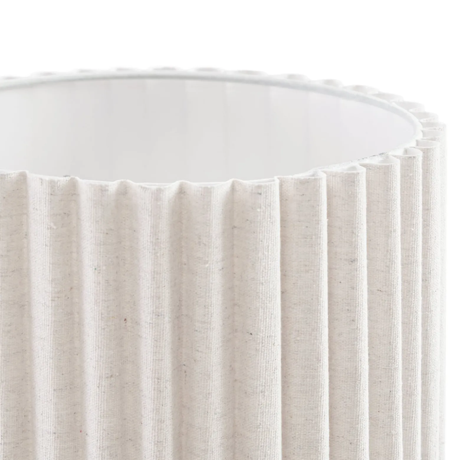 Lindby Libbie -pöytävalaisin, korkeus 45 cm, pellava, kermanvärinen, E27