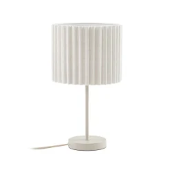 Lindby Libbie -pöytävalaisin, korkeus 45 cm, pellava, kermanvärinen, E27