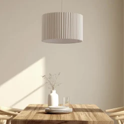 Lindby Libbie-riippuvalaisin, Ø 45 cm, pellava, kermanvärinen