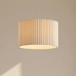Lindby Libbie-riippuvalaisin, Ø 45 cm, pellava, kermanvärinen