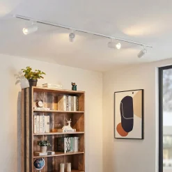 Lindby Linaro -kiskojärjestelmä, halkaisija 7 cm, 4-lamppuinen, LED, valkoinen,