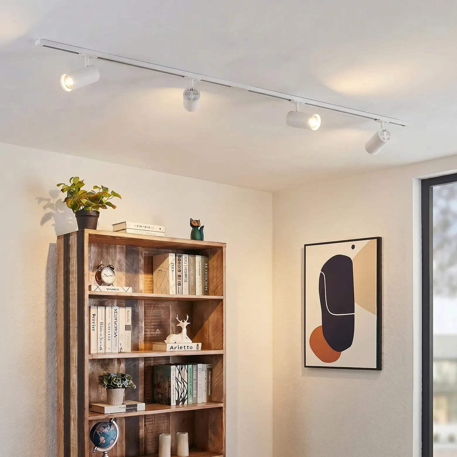 Lindby Linaro -kiskojärjestelmä, halkaisija 7 cm, 4-lamppuinen, LED, valkoinen,