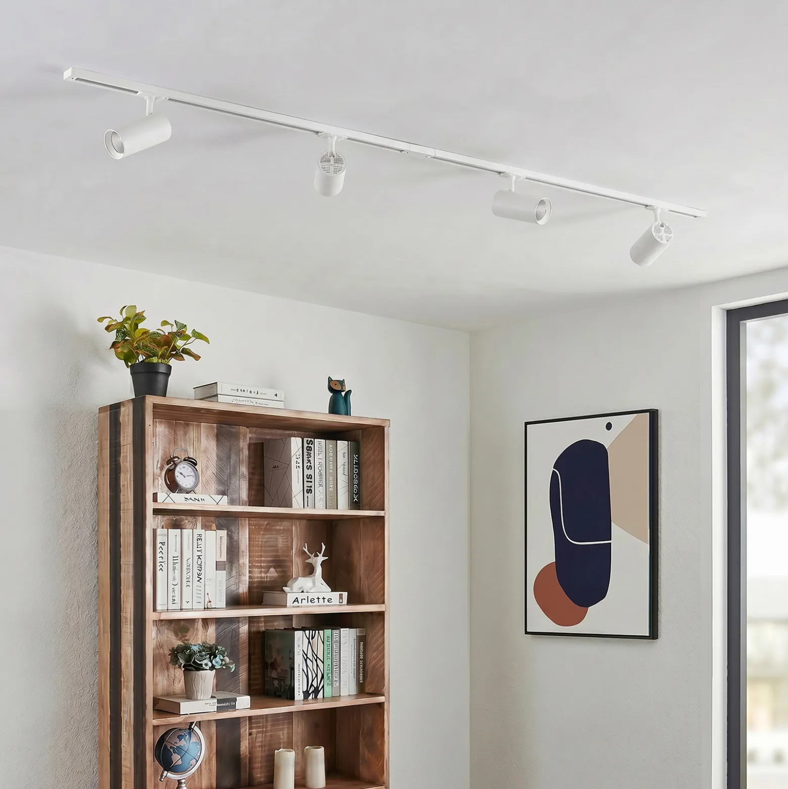 Lindby Linaro -kiskojärjestelmä, halkaisija 7 cm, 4-lamppuinen, LED, valkoinen,