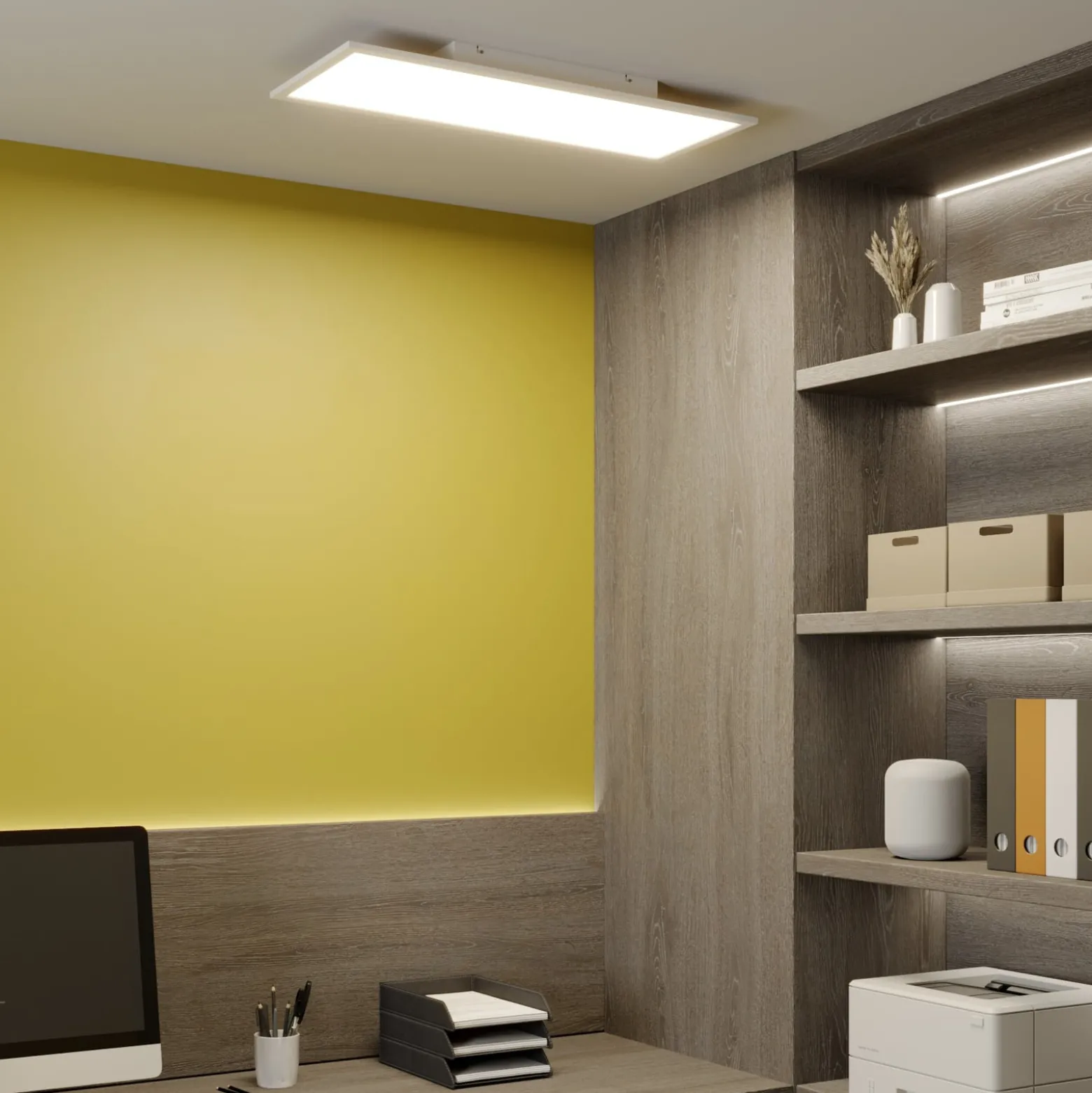 Lindby Luay LED-paneeli, 80 x 30 cm, valkoinen, 3000-6000K