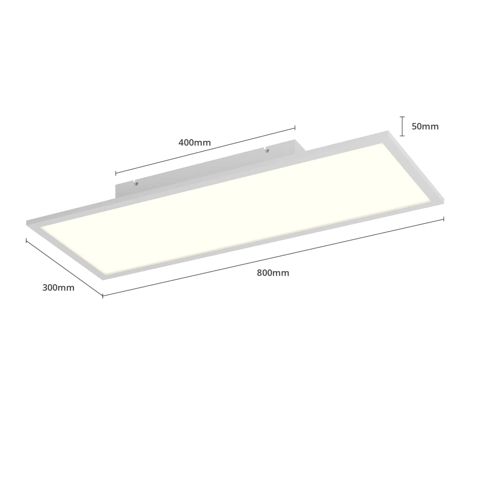 Lindby Luay LED-paneeli, 80 x 30 cm, valkoinen, 3000-6000K