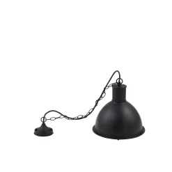 Lindby Luciane -ulkoriippuvalaisin, musta, alumiini, Ø 31,8 cm