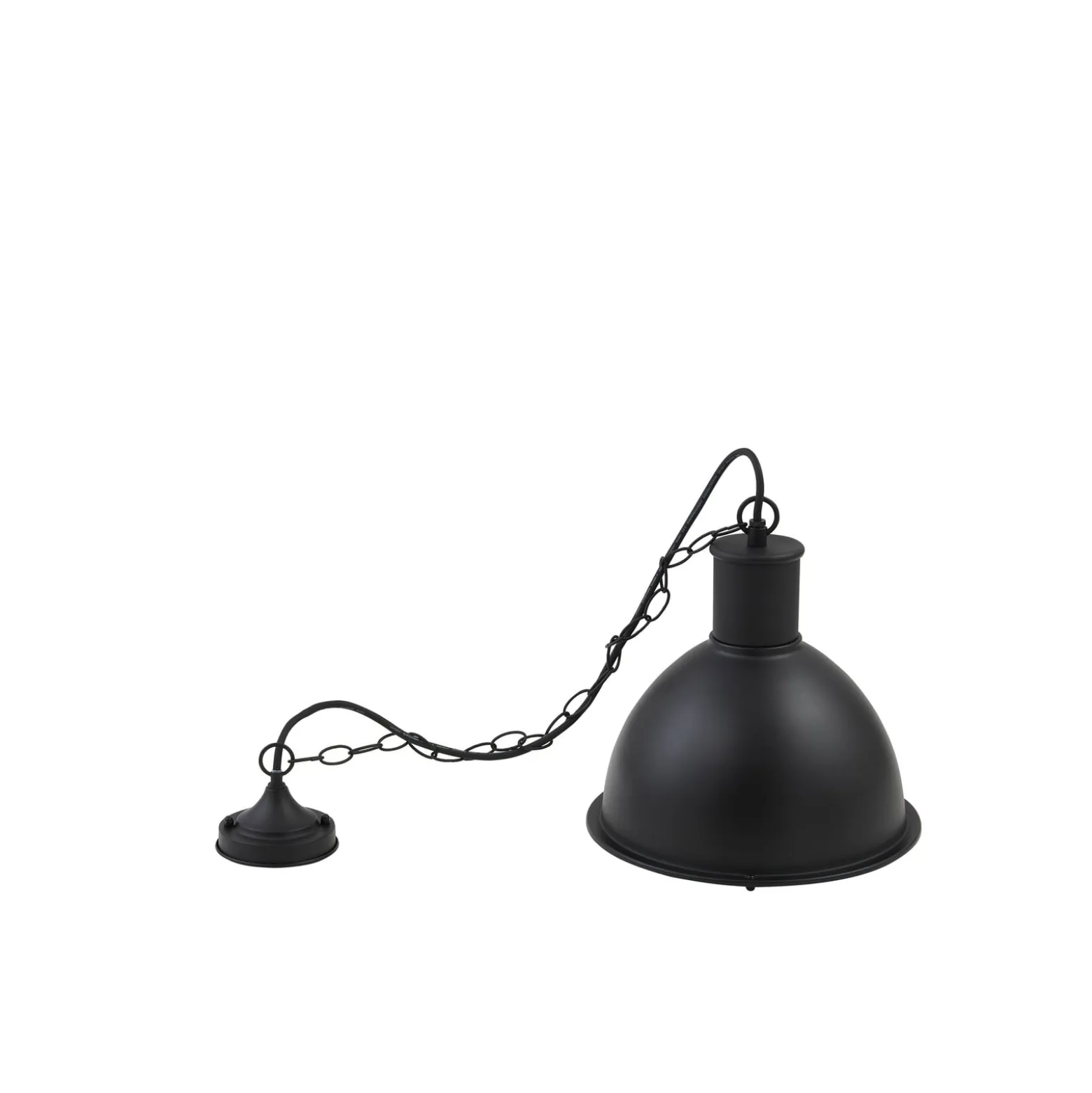 Lindby Luciane -ulkoriippuvalaisin, musta, alumiini, Ø 31,8 cm