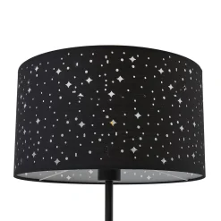 Lindby Melanie lattiavalaisin, musta, kangas, Ø 36 cm, 2-valo.