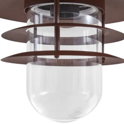 Lindby Meliora -ulkoseinävalaisin, ruosteenruskea, rauta, IP44, E27