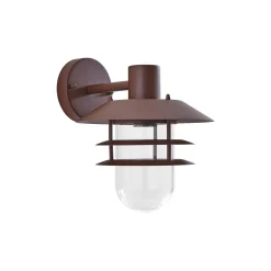 Lindby Meliora -ulkoseinävalaisin, ruosteenruskea, rauta, IP44, E27