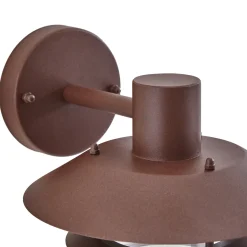 Lindby Meliora -ulkoseinävalaisin, ruosteenruskea, rauta, IP44, E27