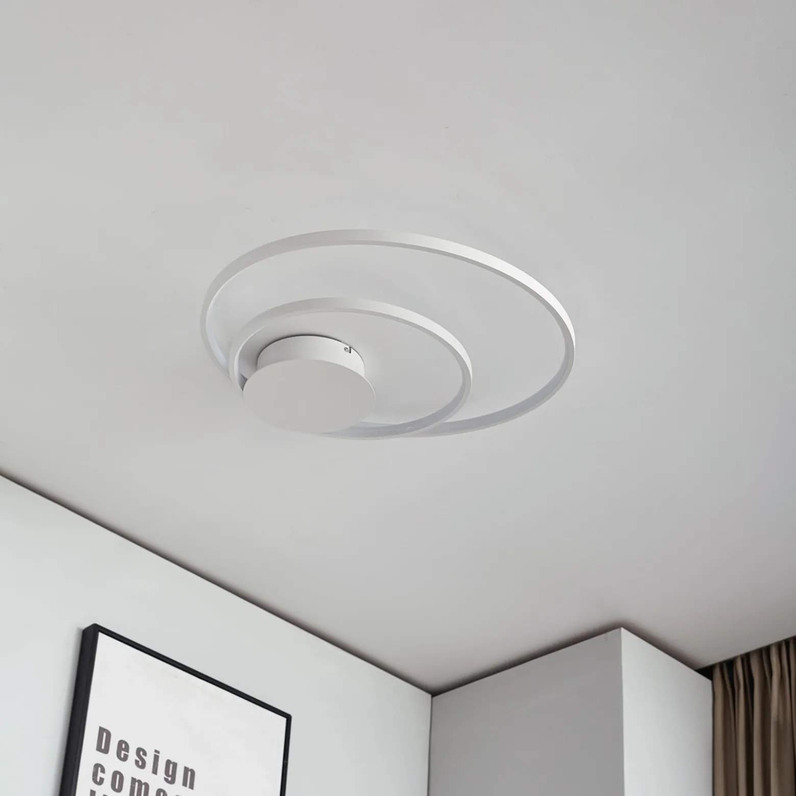 Lindby Nerwin LED-kattovalaisin, pyöreä, valkoinen