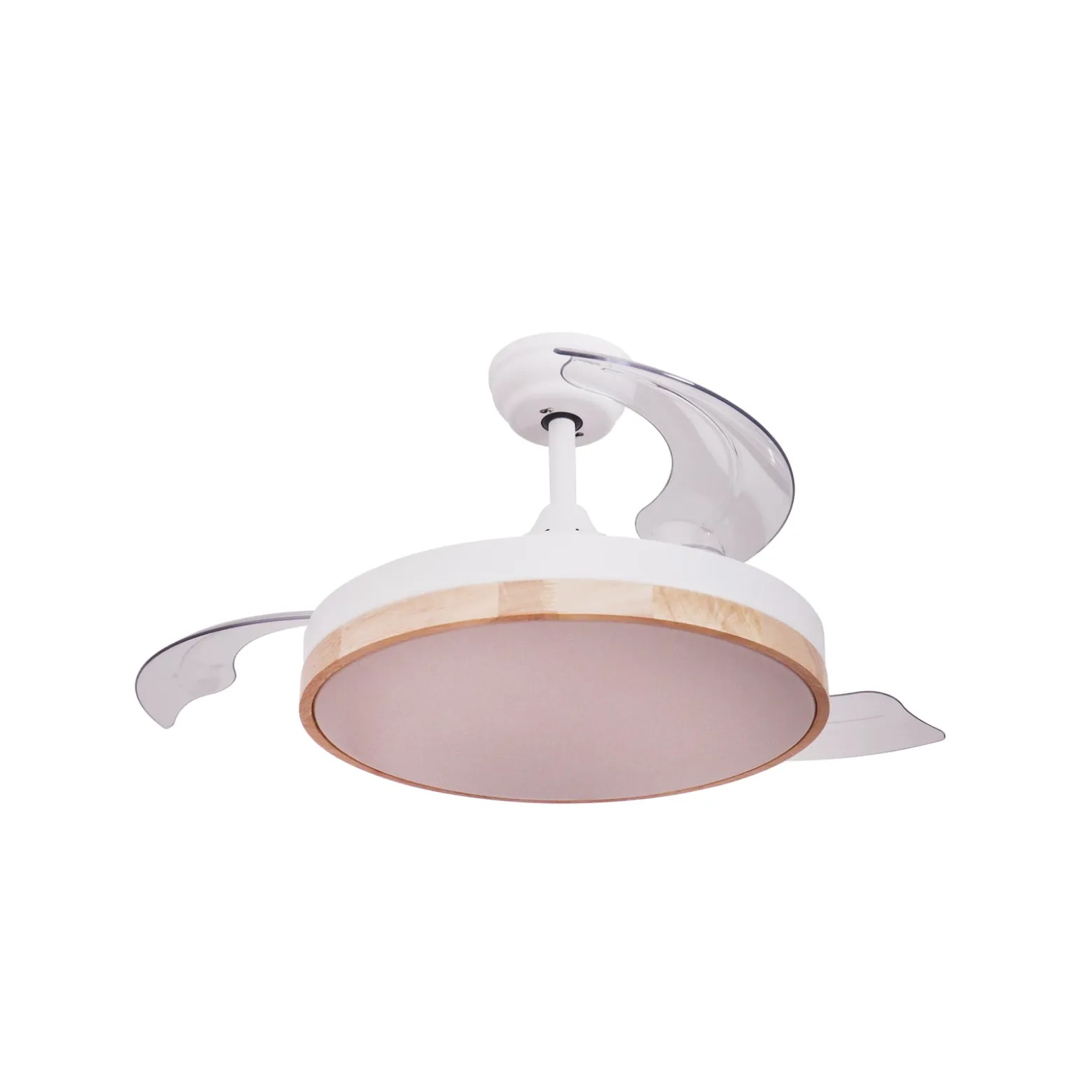 Lindby Oras LED-kattotuuletin, valkoinen, DC, hiljainen, Ø 107 cm
