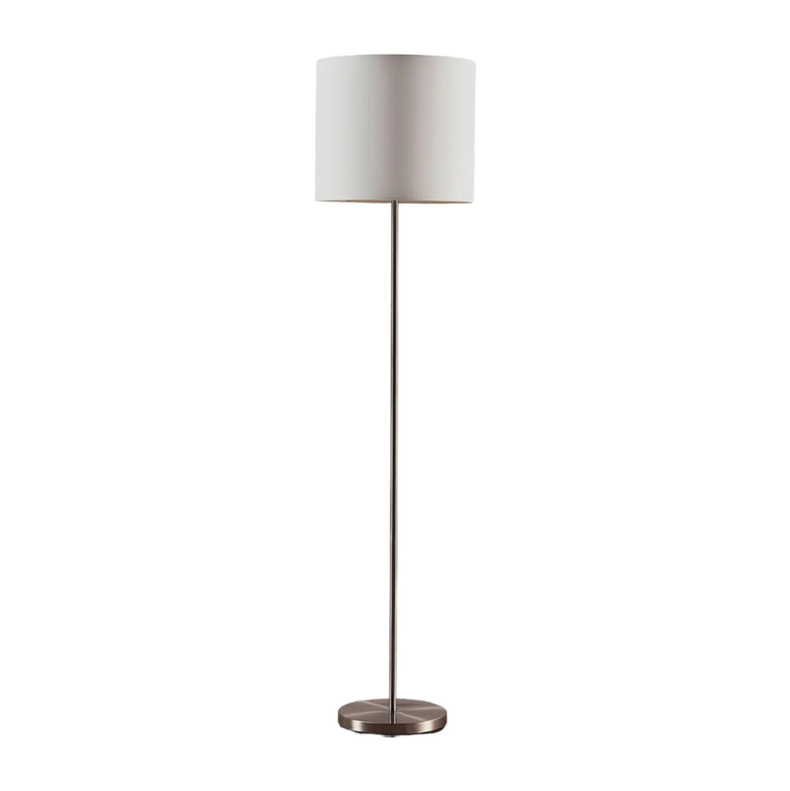 Lindby Parsa-lattiavalaisin, valkoinen, tekstiili, korkeus 167 cm, E27