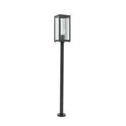 Lindby pylväsvalaisin Bolgar, musta, metalli, lasi, 15 cm