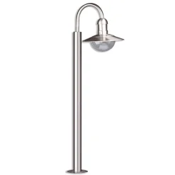 Lindby pylväsvalaisin Damion, 140 cm, ruostumaton teräs, E27, IP44
