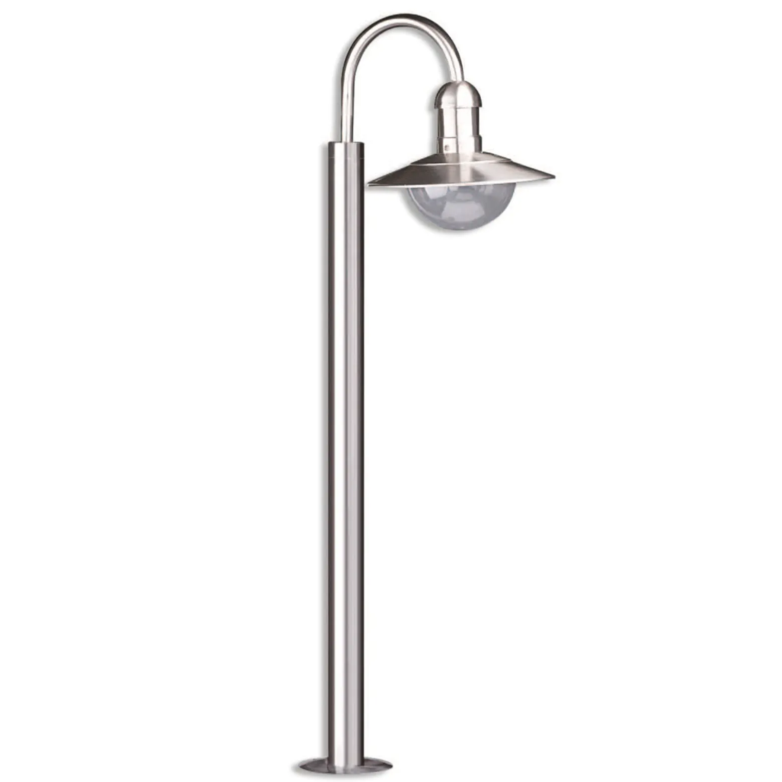 Lindby pylväsvalaisin Damion, 140 cm, ruostumaton teräs, E27, IP44